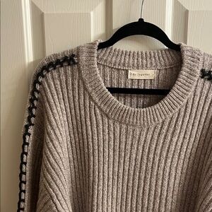 By Together Women's Ribbed Sweater in Taupe